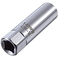 Spurtar Desmontaje de la Llave extractora de Enchufe de bujía de Pared Delgada magnética de 14 mm- Llave de bujía